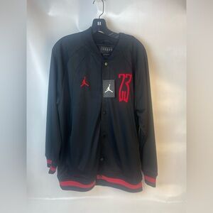Jordan Men's Black and Red Jump men Varsity Jacket XL